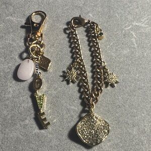 Gold Purse Love Charm & Steering wheel Charm with Crystal Pave Pendant & Stars